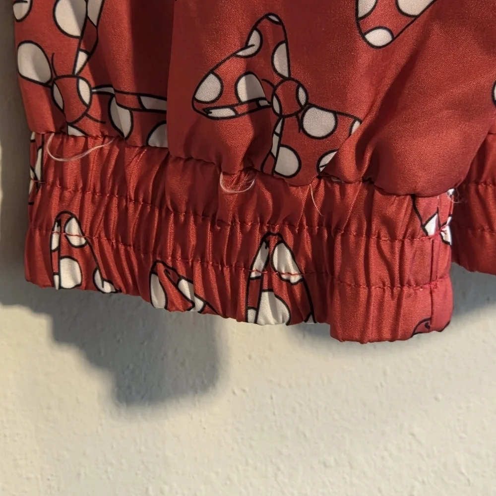 Disney Parks Authentic Disneyland Kids Minnie Mouse Polka Dot Bow Raincoat XL